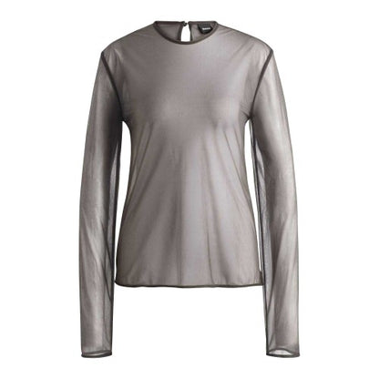 Front - Boss Womens/Ladies Iloosy Sheer Long-Sleeved Blouse