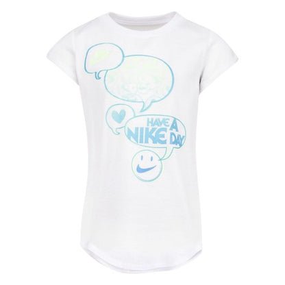 Front - Nike Girls Recycled Polyester T-Shirt