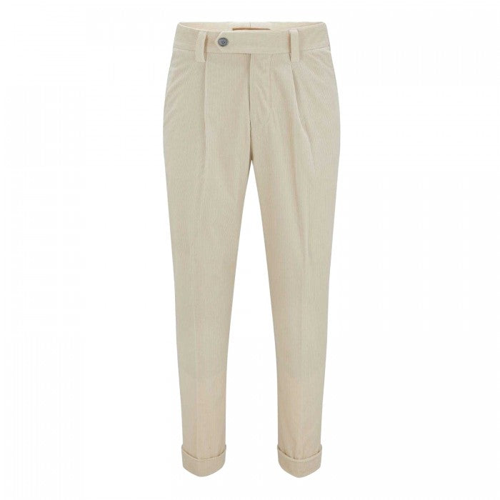 Front - Hugo Boss Mens H-Perin Pleated Trousers