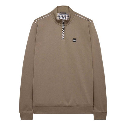 Front - Weekend Offender Mens Matisa Quarter Zip Sweatshirt