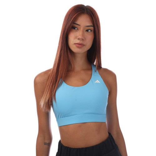 Front - Adidas Womens/Ladies Ultimate Run Medium Support Sports Bra