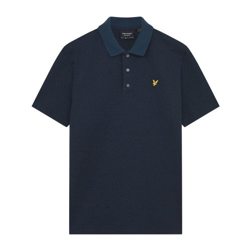 Front - Lyle & Scott Mens Tonal Textured Polo Shirt