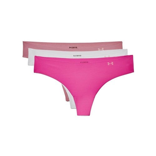 Front - Under Armour Womens/Ladies Stretch Thong (Pack of 3)