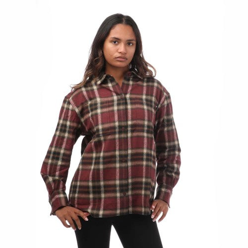 Front - Timberland Womens/Ladies Flannel Overshirt