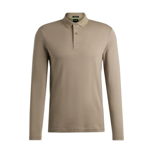 Front - Boss Mens Pirol Long-Sleeved Polo Shirt