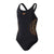 Front - Speedo Girls Placement Muscleback One Piece Swimsuit