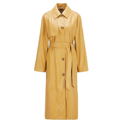 Front - Boss Womens/Ladies Cadomi Vegan Leather Trench Coat