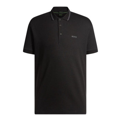 Front - Boss Mens Paddy Tape Jacquard Polo Shirt