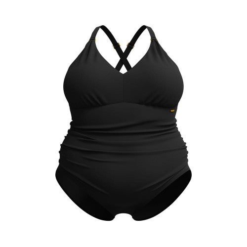 Front - Speedo Womens/Ladies Shaped V Neck One Piece Swimsuit