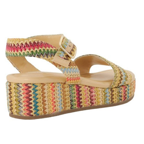 Front - Dune London Womens/Ladies Lazer Raffia Platform Sandals