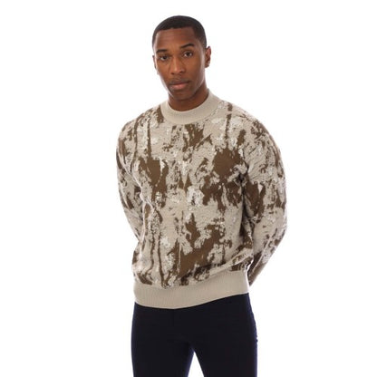 Front - Hugo Boss Mens Palm Tree Jacquard Sweatshirt