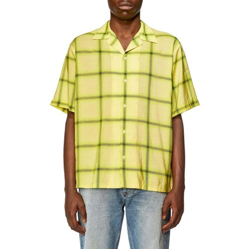 Front - Diesel Mens S-Nabil Checked Shirt