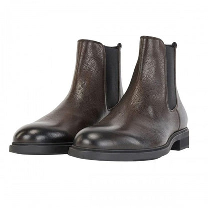 Front - Boss Mens Firstclass Leather Chelsea Boots