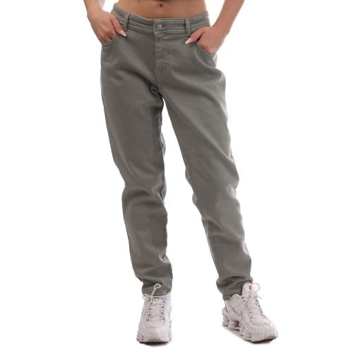 Front - Diesel Mens 2017 Slandy Leather Patch Super Skinny Jeans