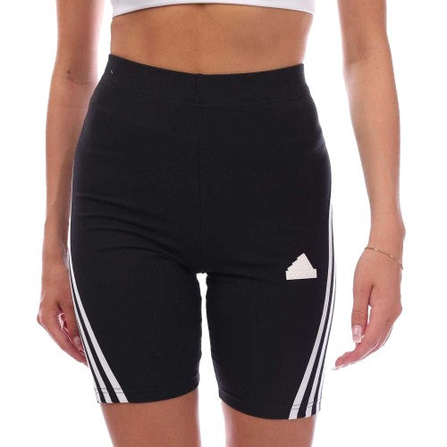 Front - Adidas Womens/Ladies Future Icons 3 Stripes Biker Shorts
