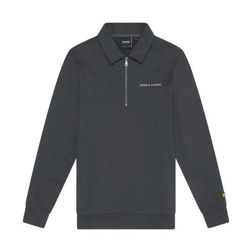 Front - Lyle & Scott Mens Embroidered Quarter Zip Sweatshirt