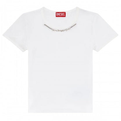 Front - Diesel Womens/Ladies T-Matic Jersey Ribbed T-Shirt