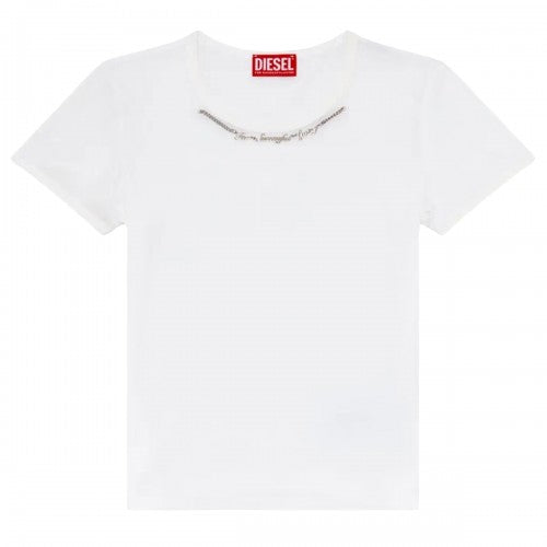 Front - Diesel Womens/Ladies T-Matic Jersey Ribbed T-Shirt