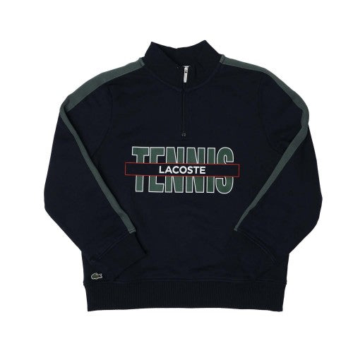 Front - Lacoste Childrens/Kids Cotton Standing Collar Sweatshirt