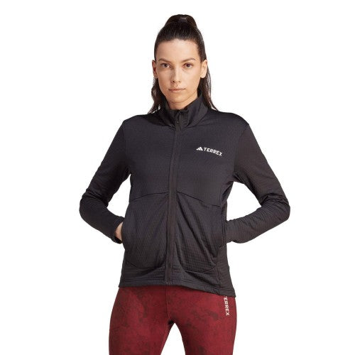 Front - Adidas Womens/Ladies Terrex Multi Lightweight Full Zip Fleece Jacket