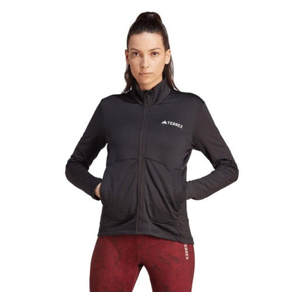 Front - Adidas Womens/Ladies Terrex Multi Lightweight Full Zip Fleece Jacket