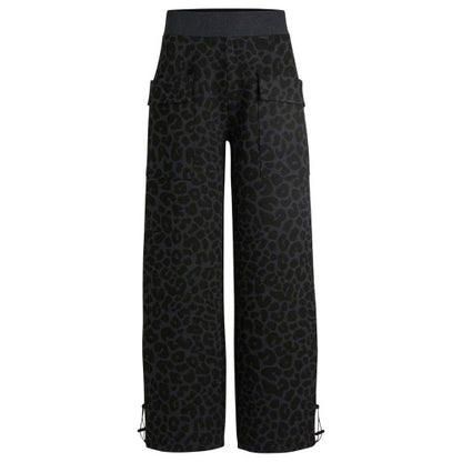 Front - Boss Womens/Ladies Naomi Animal Print Tracksuit Bottoms