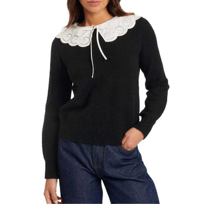 Front - Nobody´s Child Womens/Ladies Broderie Anglaise Collar Sweater Top