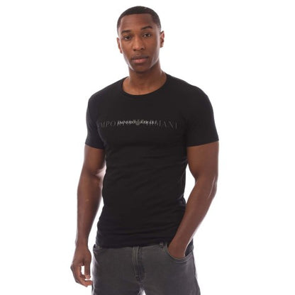 Front - Emporio Armani Mens Crew Neck T-Shirt