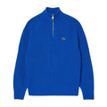 Front - Lacoste Mens Zipper Carded Wool High-Neck Jumper