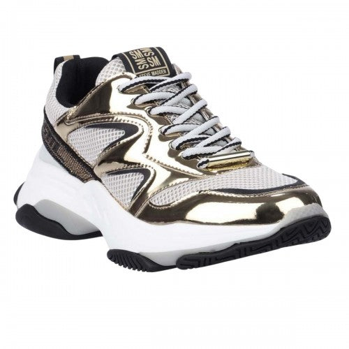 Front - Steve Madden Unisex Adult Medalist2 Leather Patch Trainers