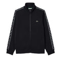 Front - Lacoste Mens Logo Strip Zipped Sweatshirt