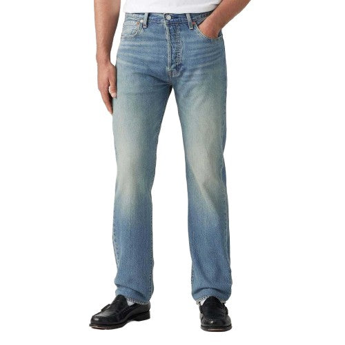 Front - Levis Mens 501 Original Lightweight Jeans