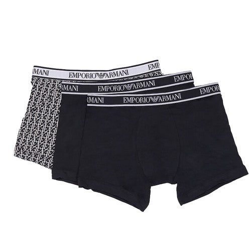 Front - Armani Mens Boxer Shorts (Pack of 3)
