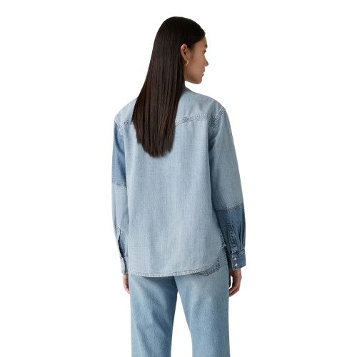 Front - Levis Womens/Ladies Teodora Denim Lightweight Shirt