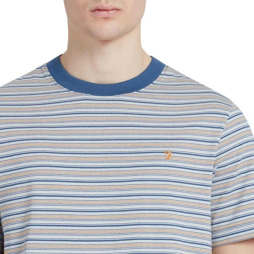 Front - Farah Mens Danny Striped Short-Sleeved T-Shirt