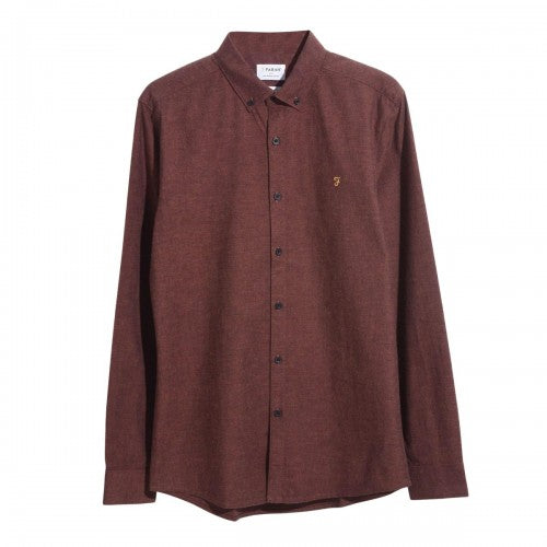 Front - Farah Mens Steen Long-Sleeved Shirt