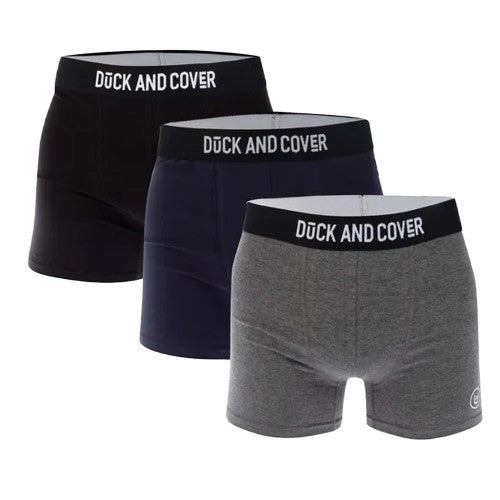 Front - Duck and Cover Mens Bronteen Boxer Shorts (Pack of 3)