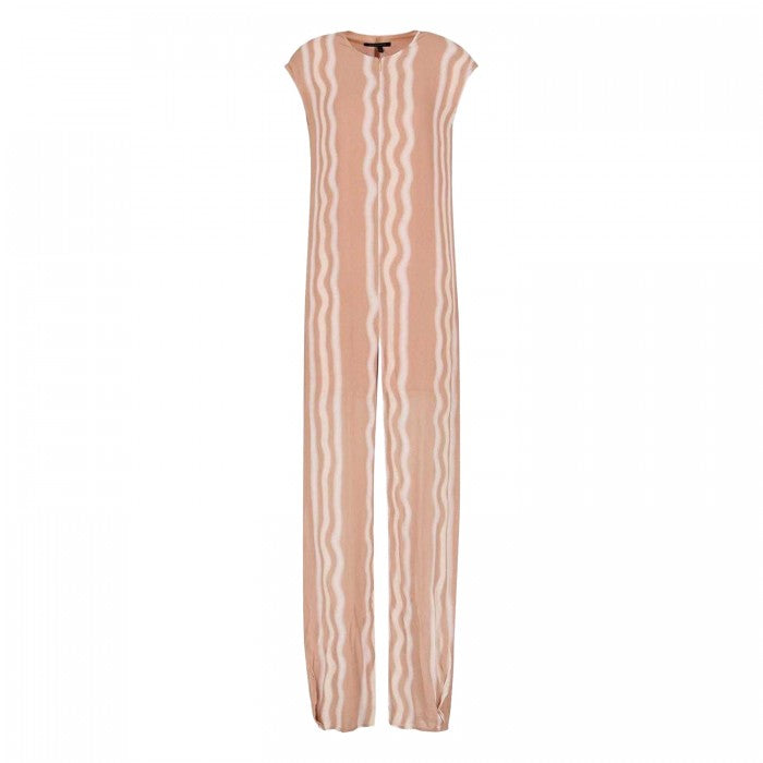 Front - Armani Exchange Womens/Ladies Contrast Striped Jumpsuit