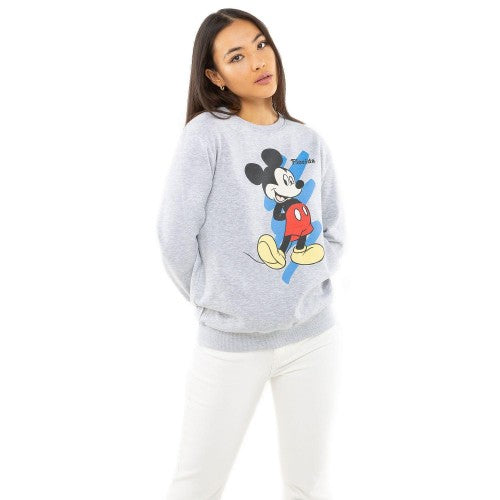 Front - Disney Womens/Ladies Mickey Mouse Crew Neck Sweatshirt