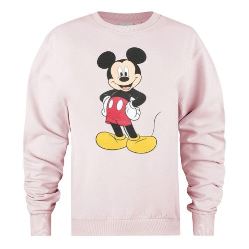 Front - Disney Womens/Ladies Boss Man Mickey Mouse Crew Neck Sweatshirt