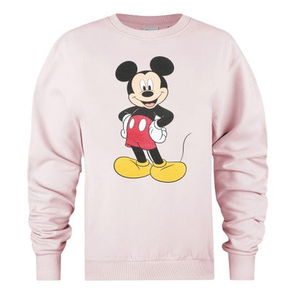 Front - Disney Womens/Ladies Boss Man Mickey Mouse Crew Neck Sweatshirt