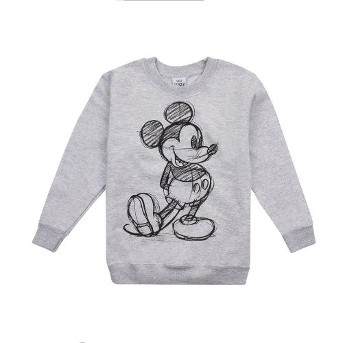 Front - Disney Childrens/Kids Mickey Mouse Crew Neck Sweatshirt