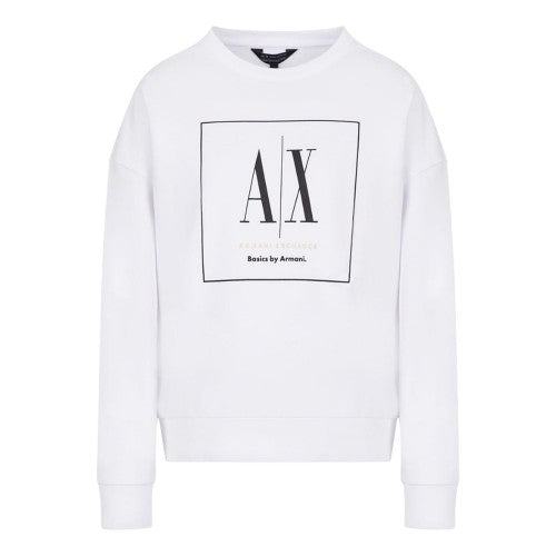 Front - Armani Exchange Womens/Ladies Crew Neck Sweatshirt