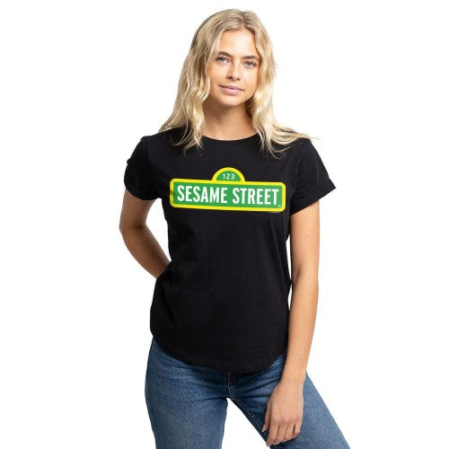 Front - Sesame Street Womens/Ladies Logo T-Shirt