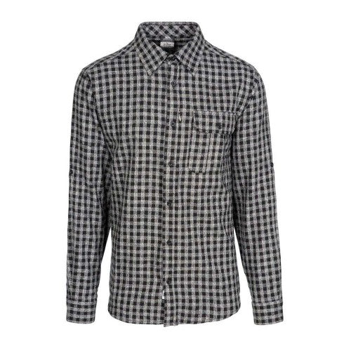 Front - Trespass Mens Participate Checked Cotton Shirt