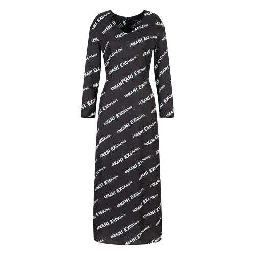 Front - Armani Exchange Womens/Ladies Logo Dress