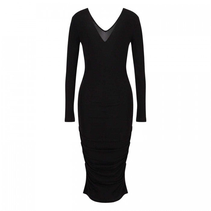 Front - Armani Exchange Womens/Ladies V Neck Bodycon Dress