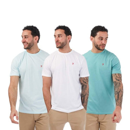 Front - Farah Mens Sheton T-Shirt (Pack of 3)
