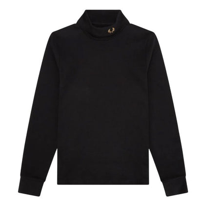 Front - Fred Perry Mens Roll Neck Sweatshirt