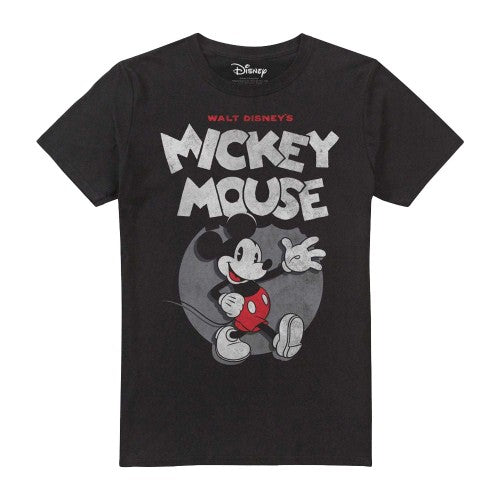 Front - Disney Mens Retro Wave Mickey Mouse T-Shirt